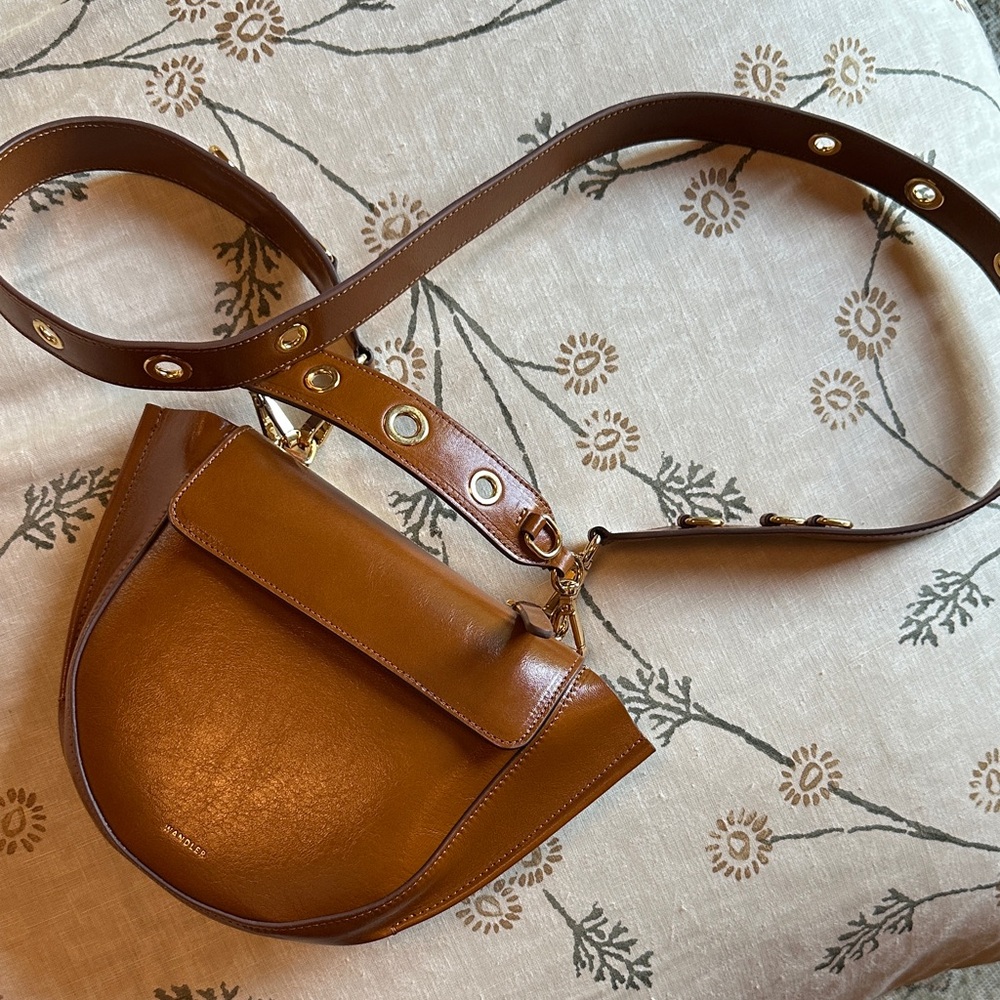 Wandler Tan Leather Crossbody Bag